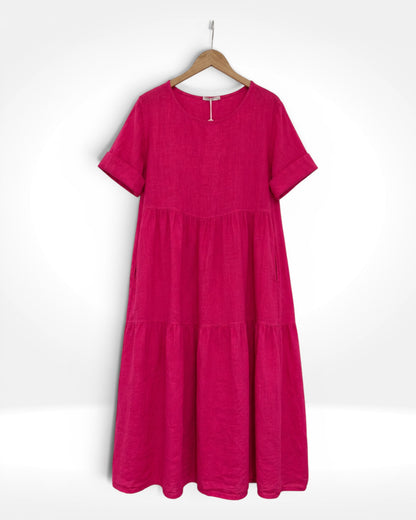 Luna Linen Tiered Maxi Dress