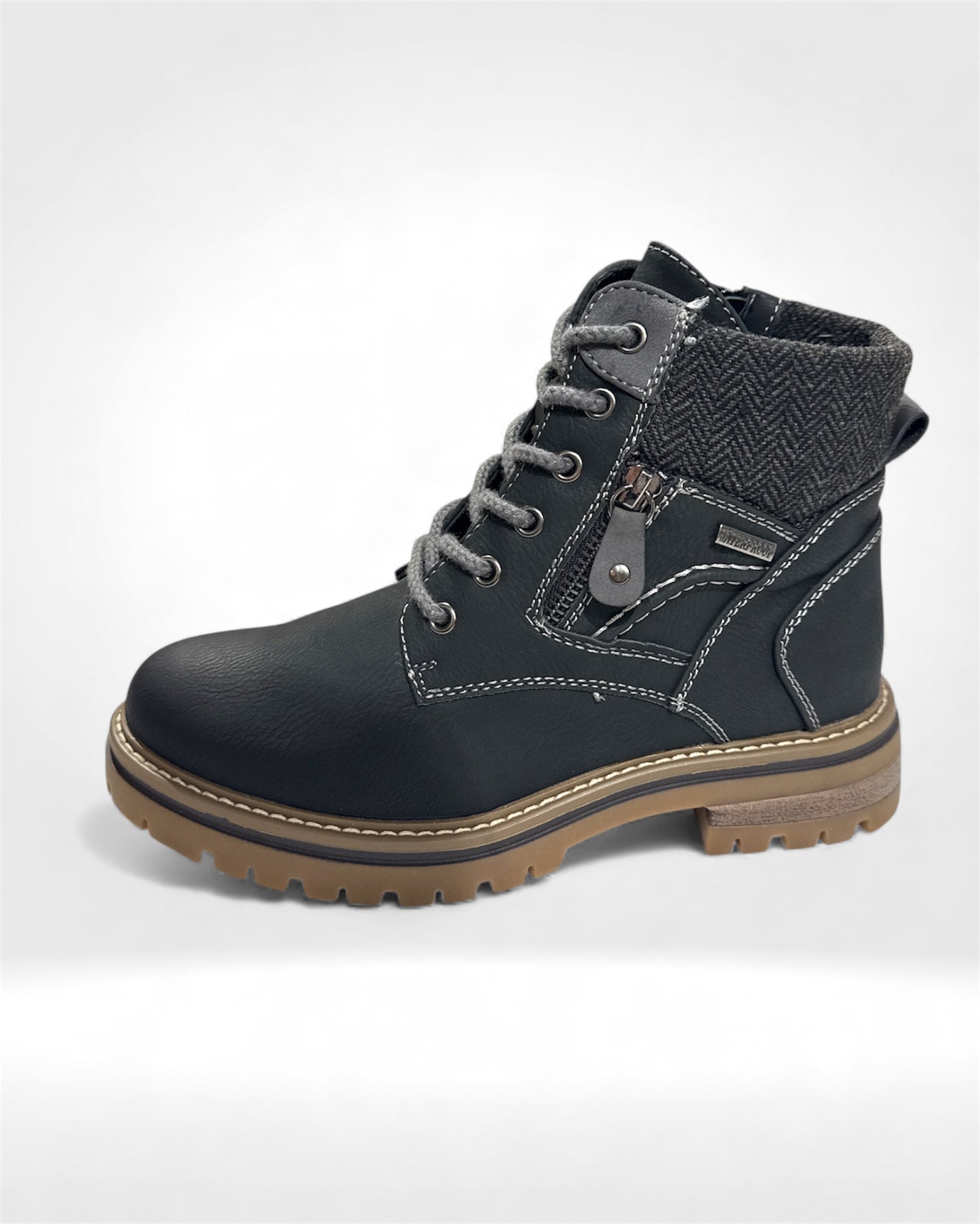 Caramel Black Waterproof Boot