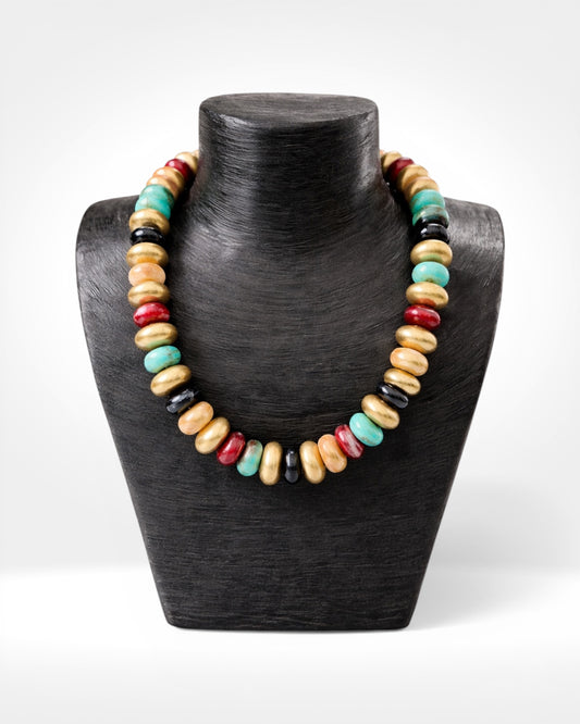 Multi Tone Beaded Necklace