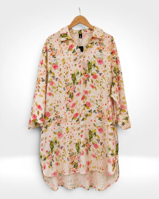 Rose Meadow Collar Tunic (Bella Blue)