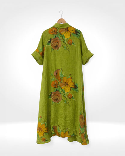 Bloom Linen Shirt Dress
