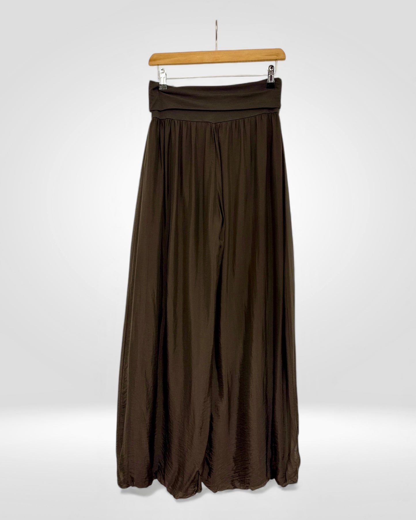 Silk Wide-Leg Trouser