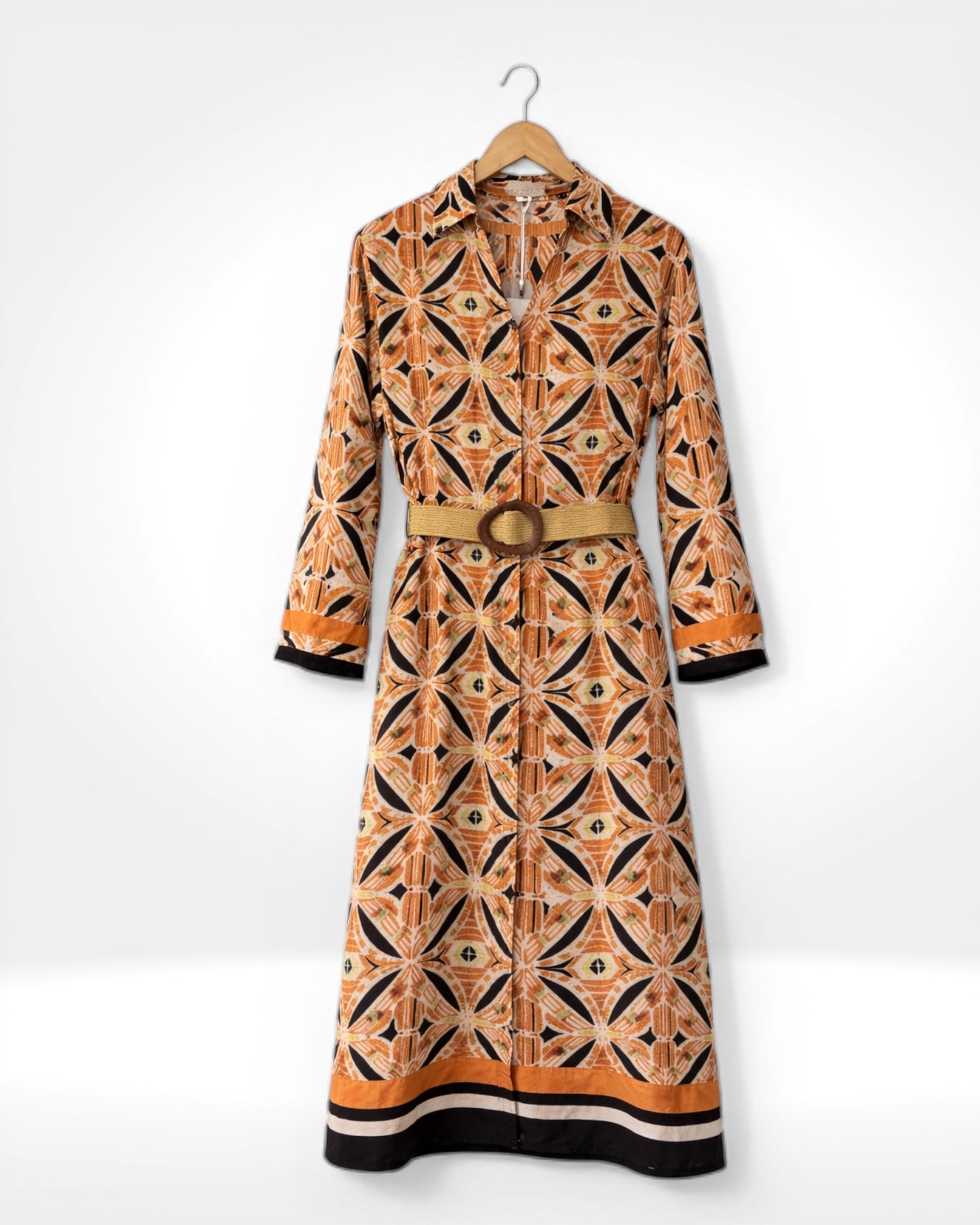 Geo Print Shirt Dress