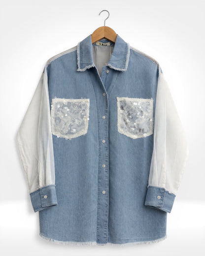 Chemise en chambray Amour Sequin Love