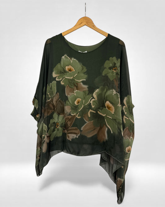 Botanical Silk Blouse