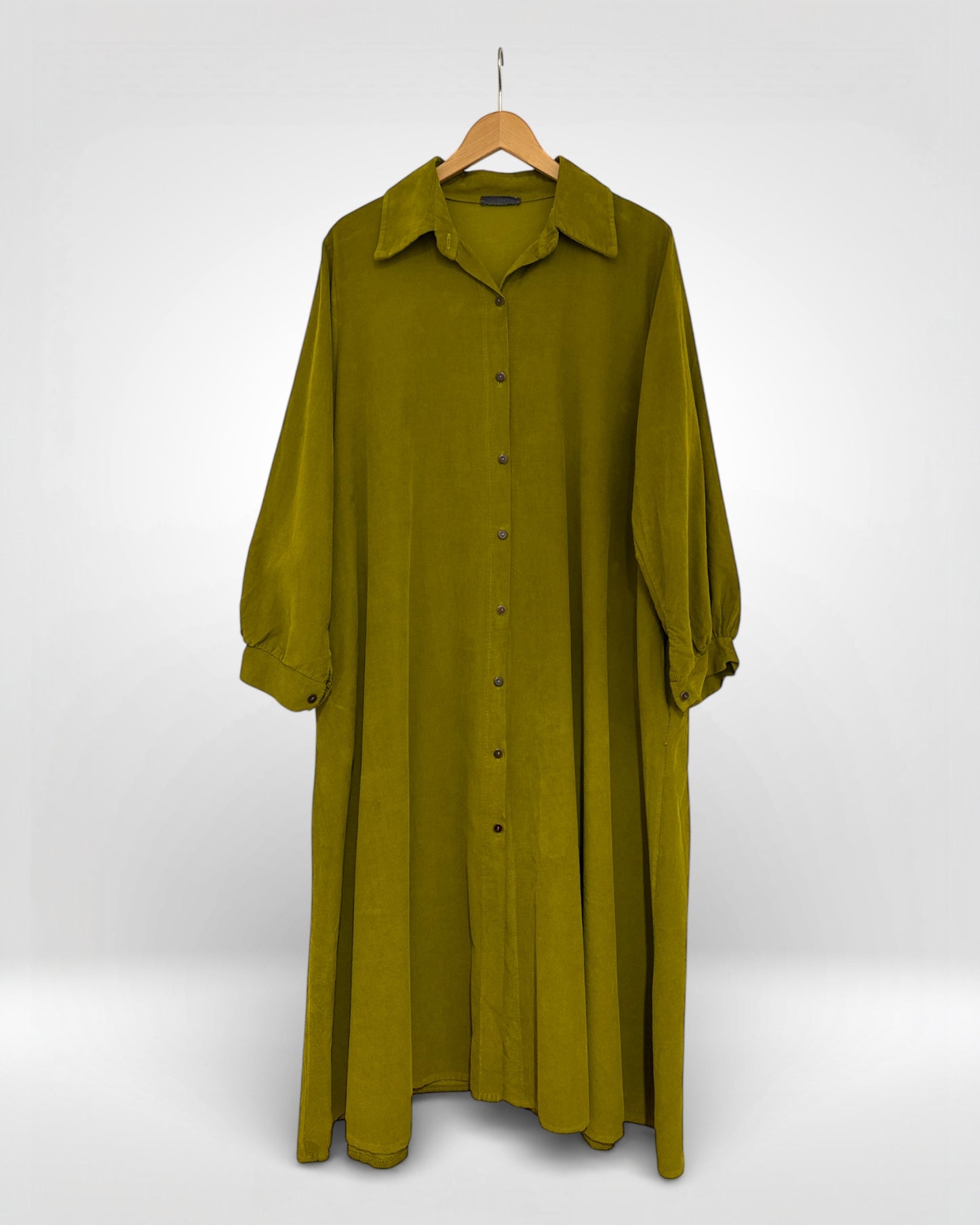 Needlecord Button-front shirt Dress