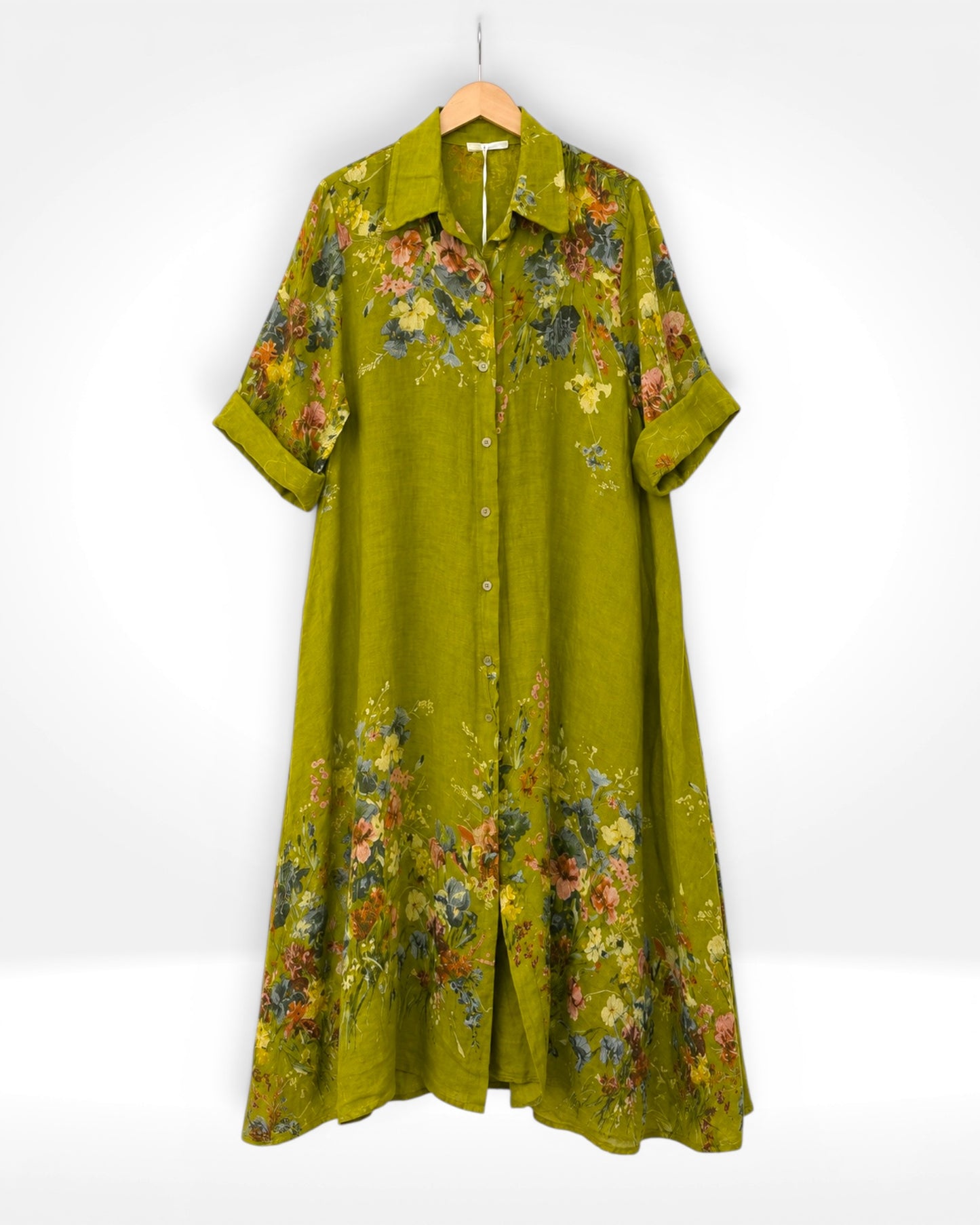 Wildflower Linen Shirt Dress
