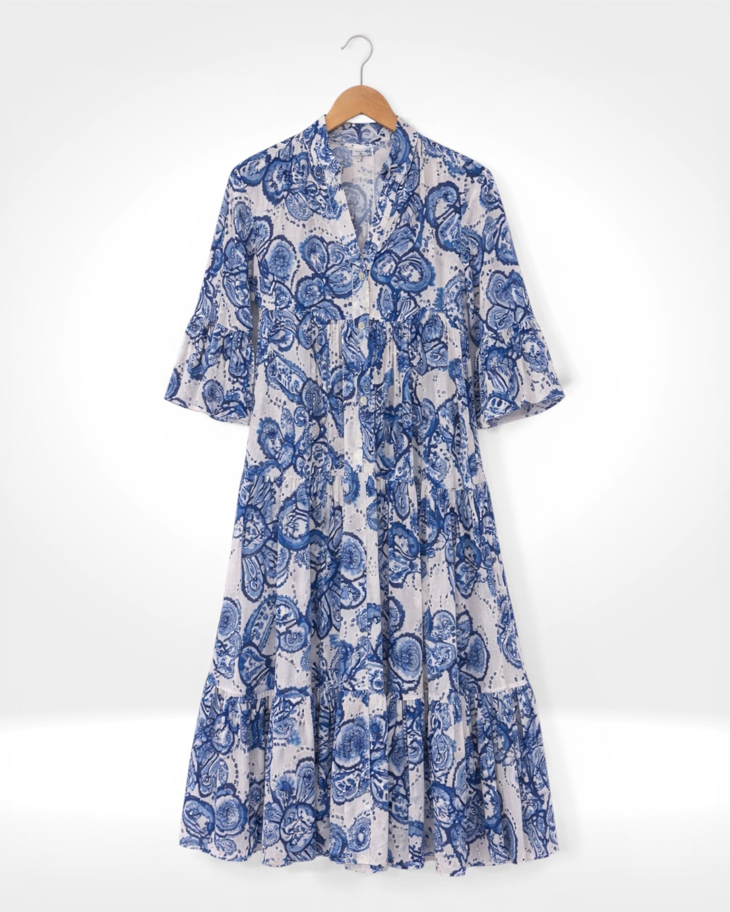 Embroidered Anglaise Tiered Dress