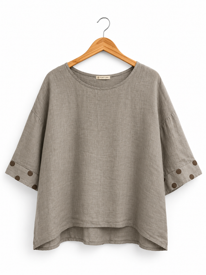Dot Detail Linen Top