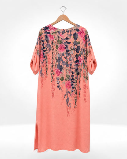 Cascading Bloom Tunic Dress
