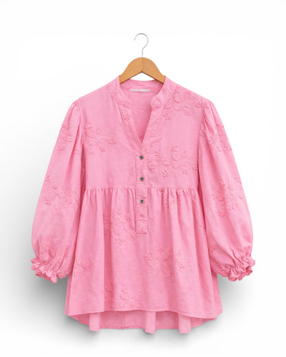 Elara Cotton Embroidered Blouse