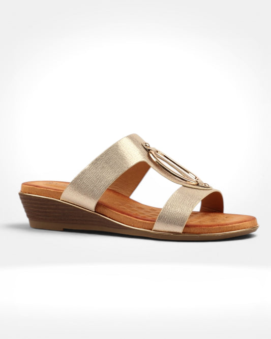 Claudia Gold Sandal