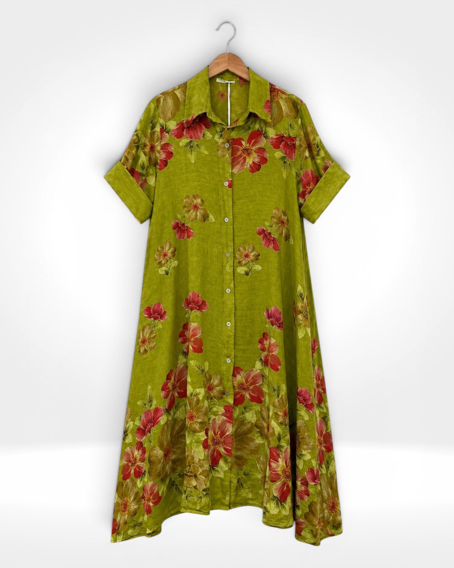 Botanical Bloom Linen Dress