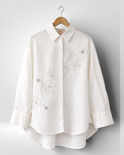 Pearl Diamond Vine Cotton Shirt