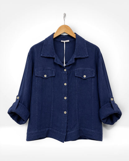 The lightweight Linen Shirt Jacket