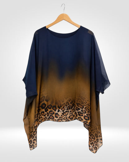 Silk Ombré Animal Top