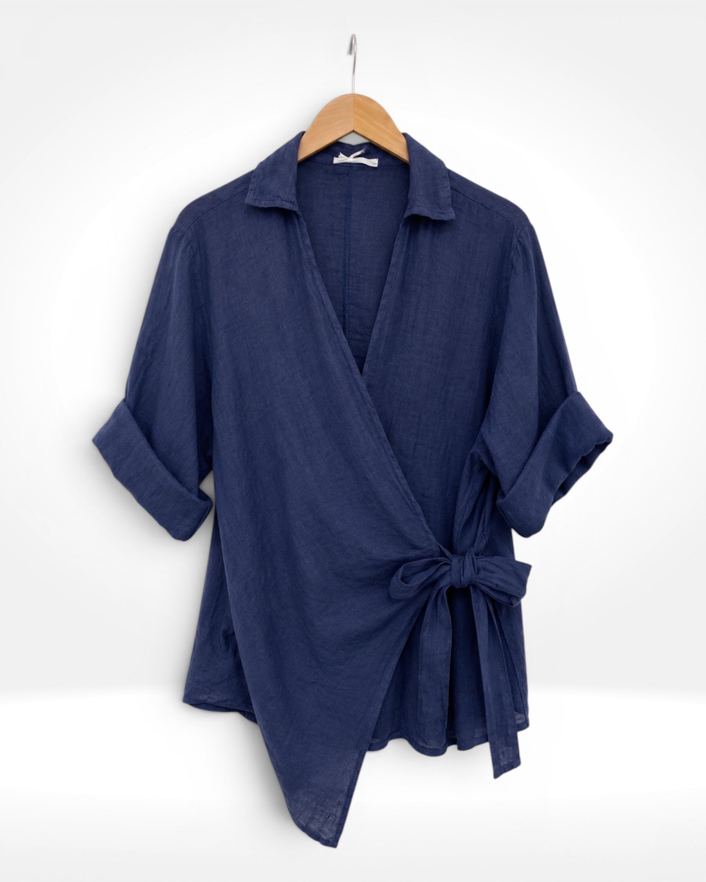 Linen Wrap Top