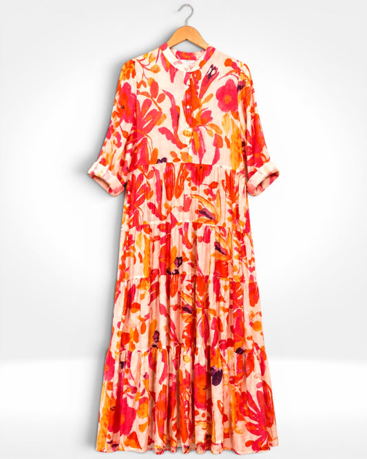 Coral Jardin Maxi Dress