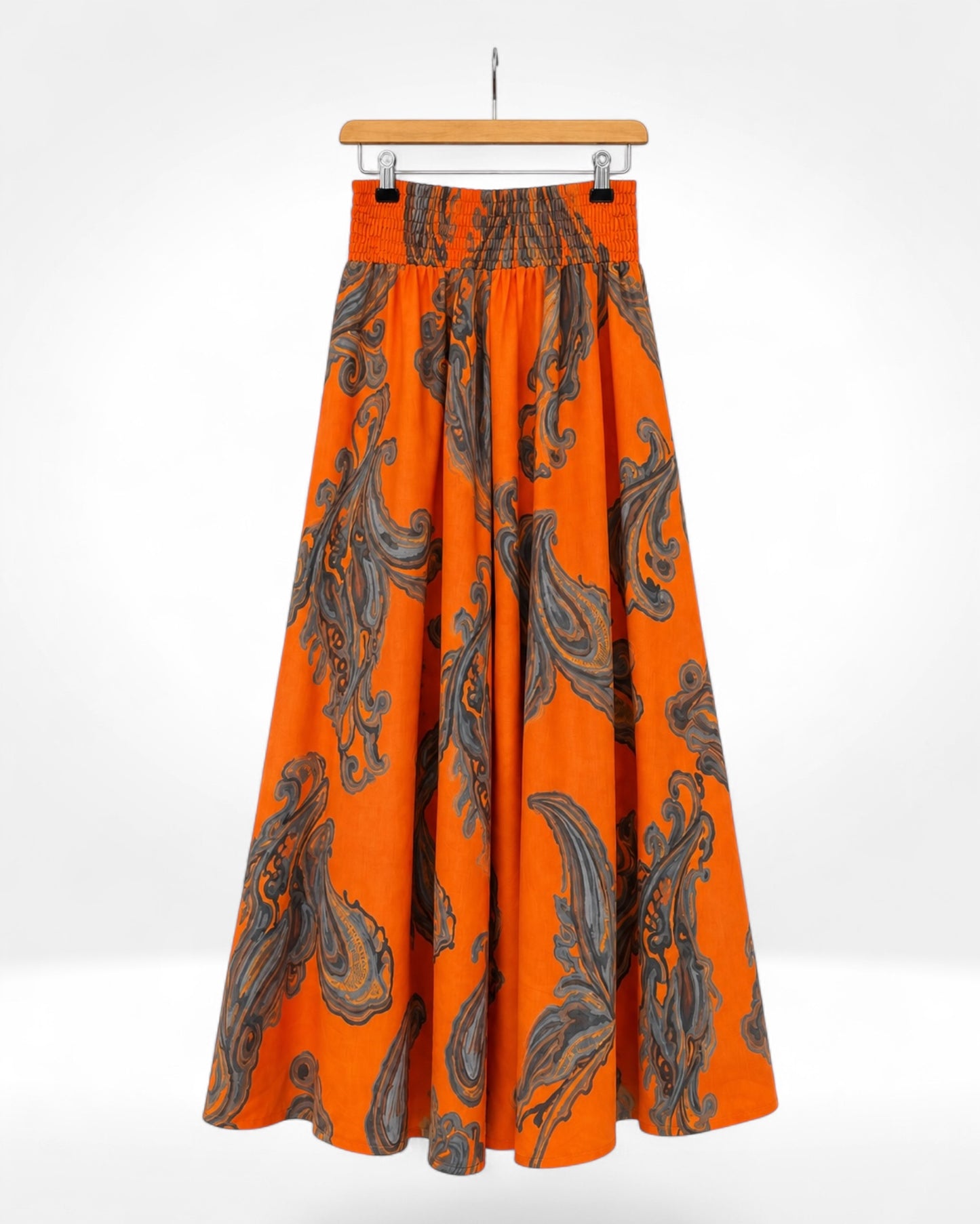 Paisley Linen Palazzo Trousers