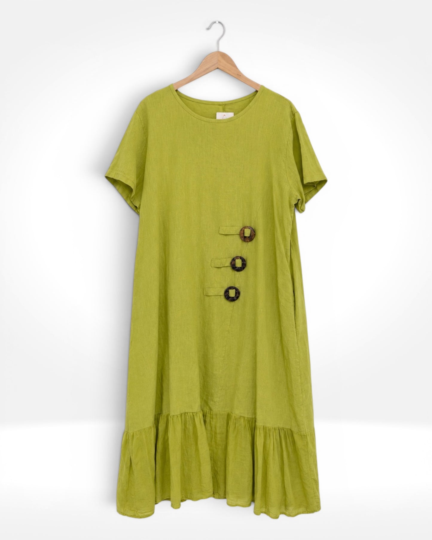 Sienna Button Linen Dress