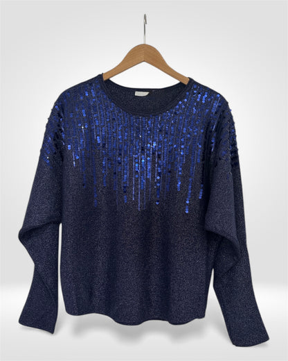 Sequin Drift Sweater