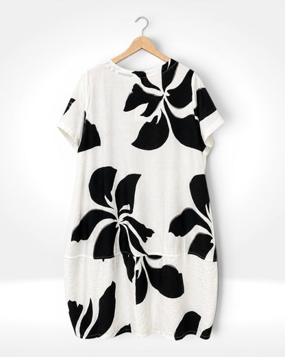 Monochrome Bloom Tunikakleid (Bella Blue)