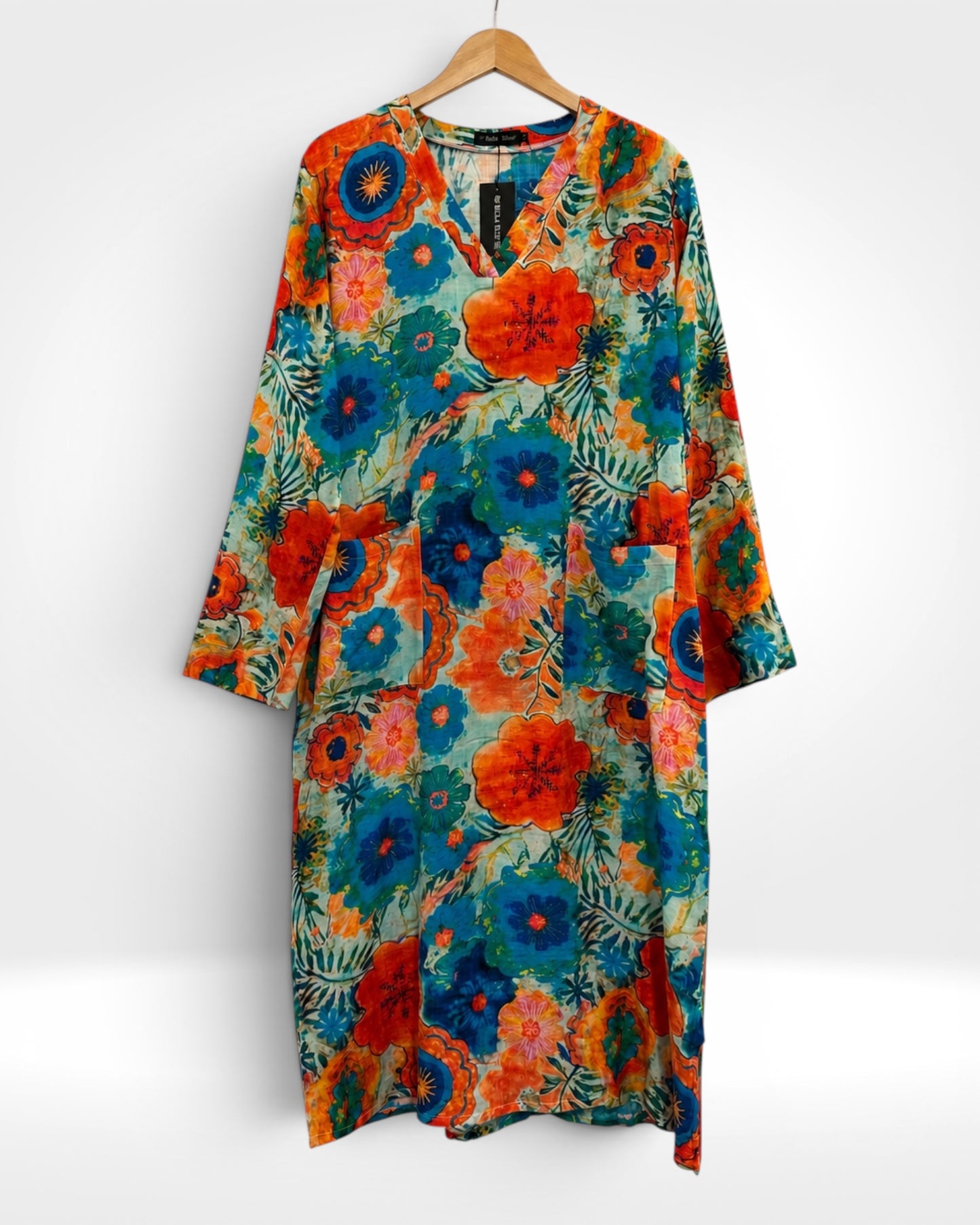 Coastal Bloom Pocket Dress (Bella Blue)