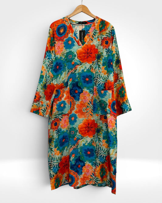 Coastal Bloom Pocket Dress (Bella Blue)
