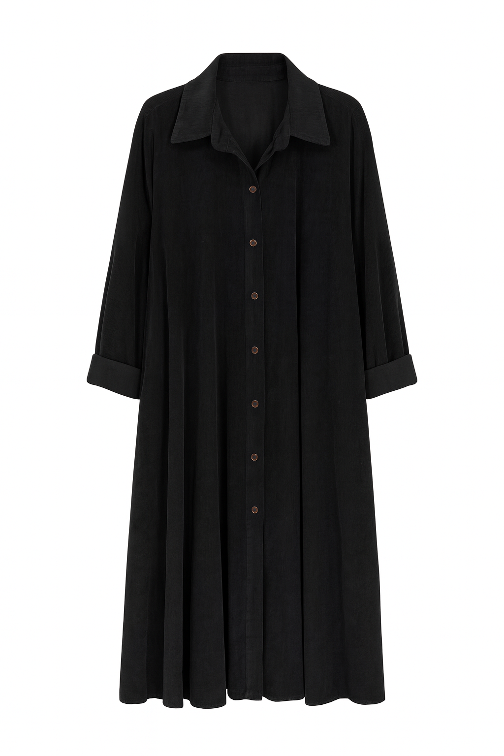Needlecord Button-front shirt Dress