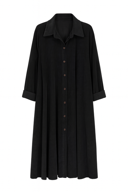 Needlecord Button-front shirt Dress