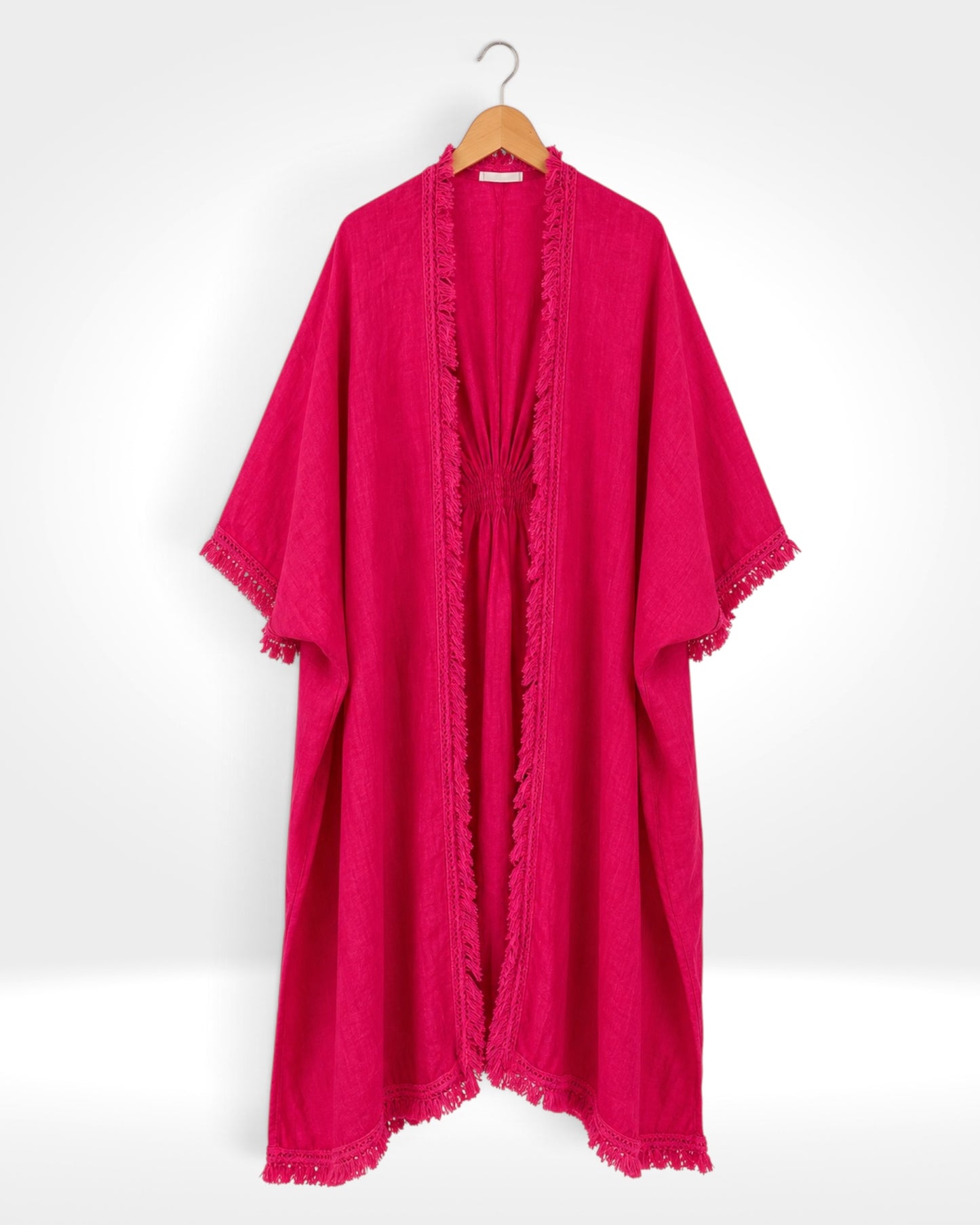 Italian Linen Open-Front Kaftan