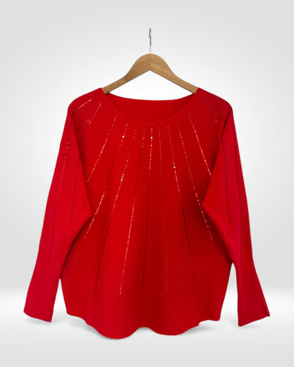 Radiant Sequin Knit Sweater