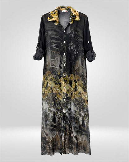 Garden Silk Shirt Dress