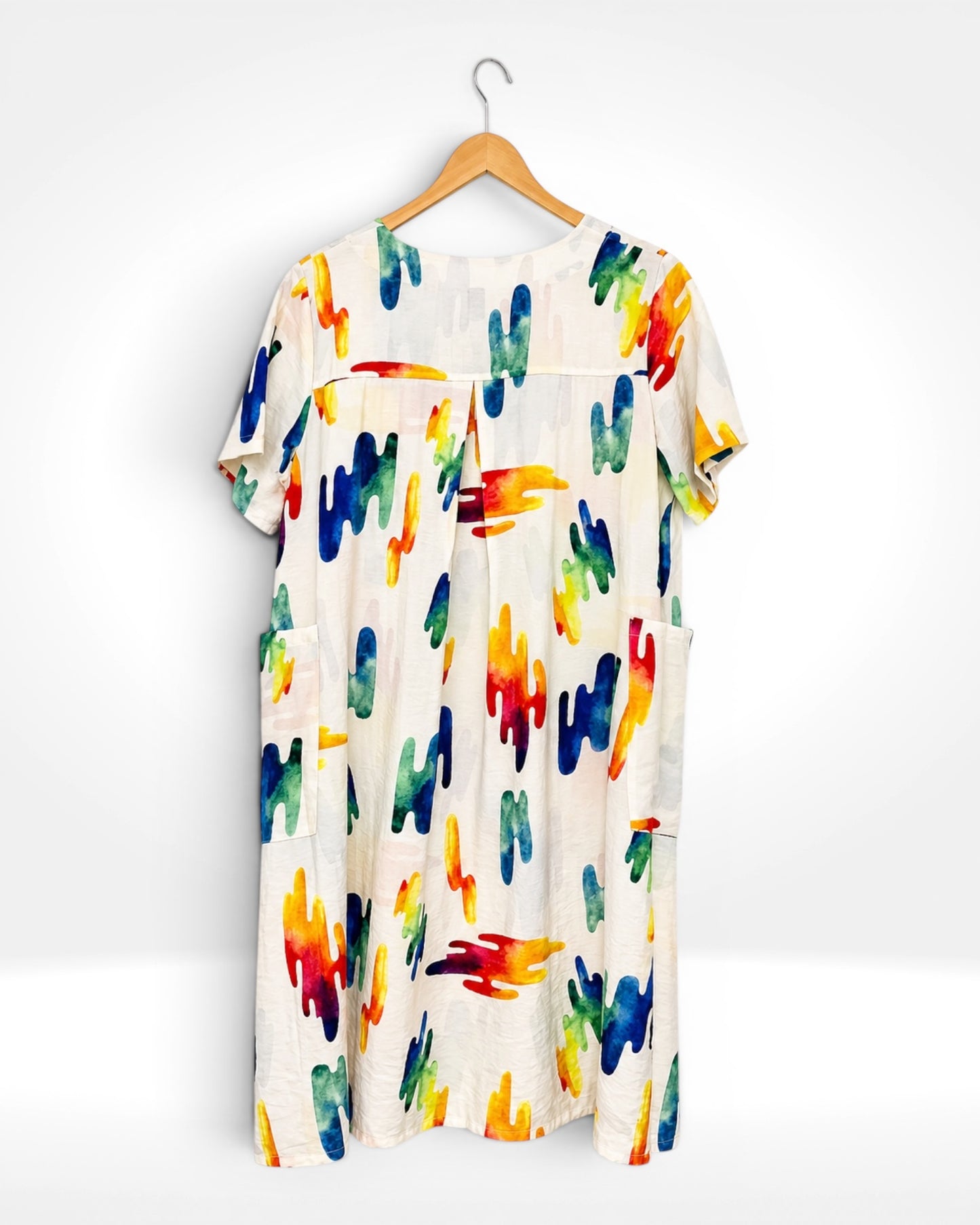 Rainbow Drift Pocket Dress (Bella Blue)