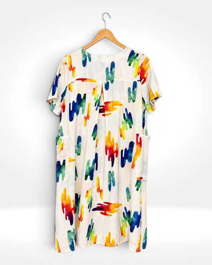 Rainbow Drift Pocket Dress (Bella Blue)