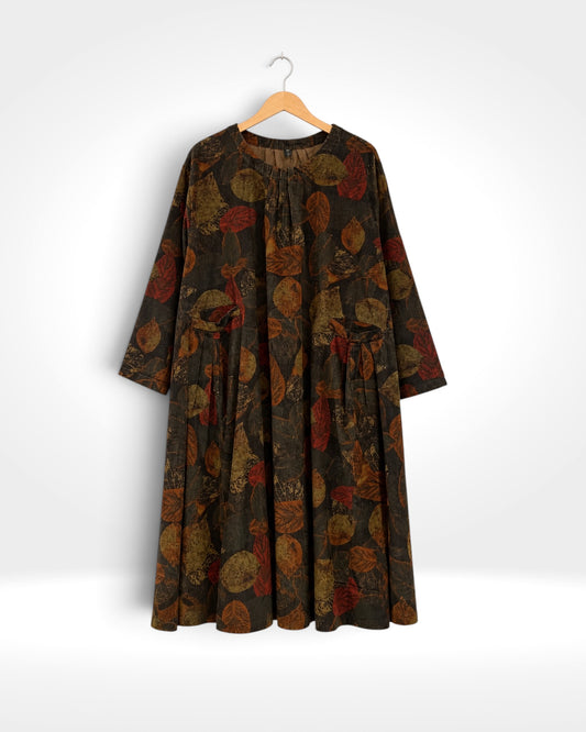 Autumn Woodland Corduroy Dress (Bella Blue)
