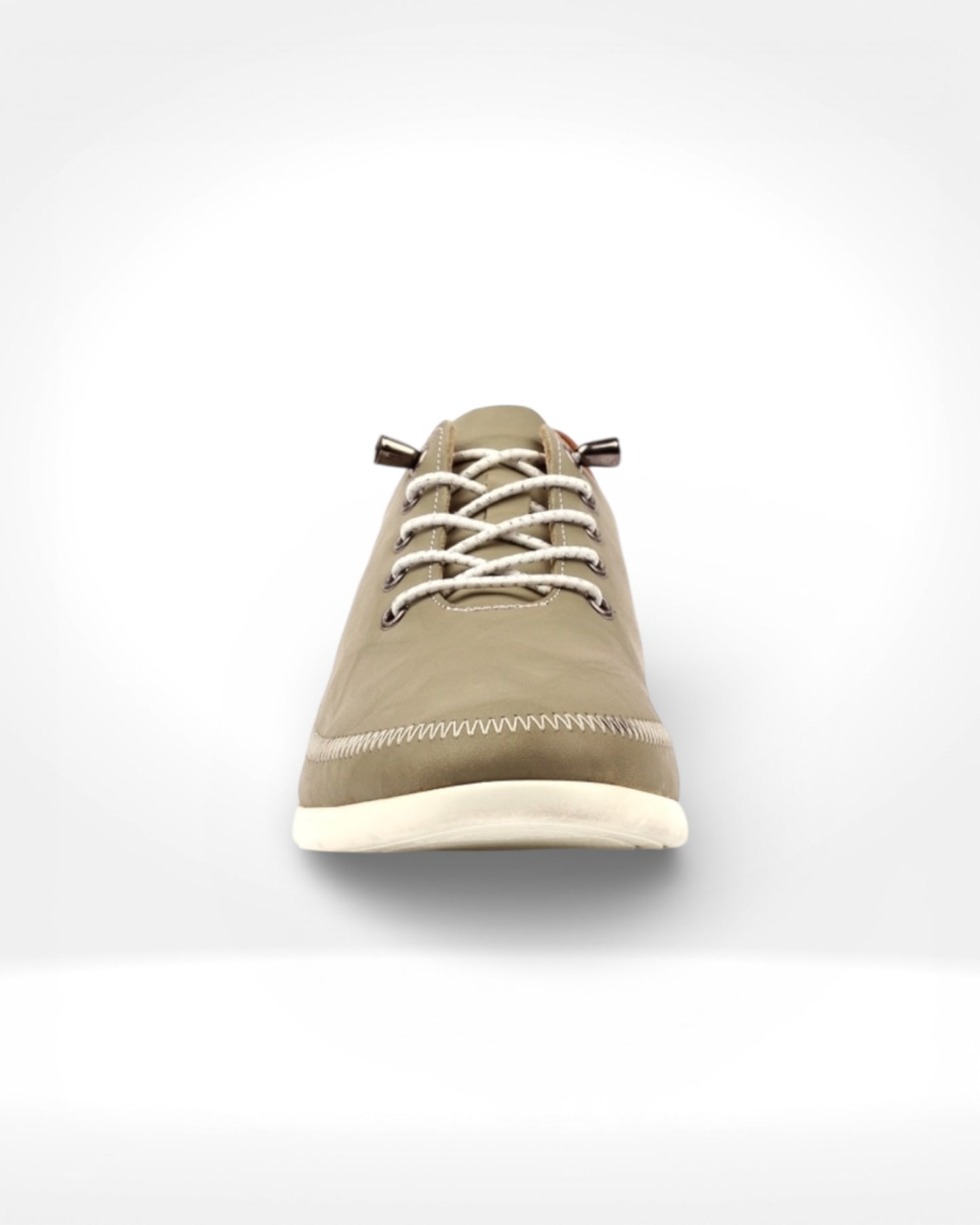 Penelopy Khaki Leather Trainer