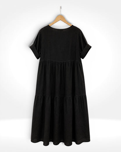 Luna Linen Tiered Maxi Dress