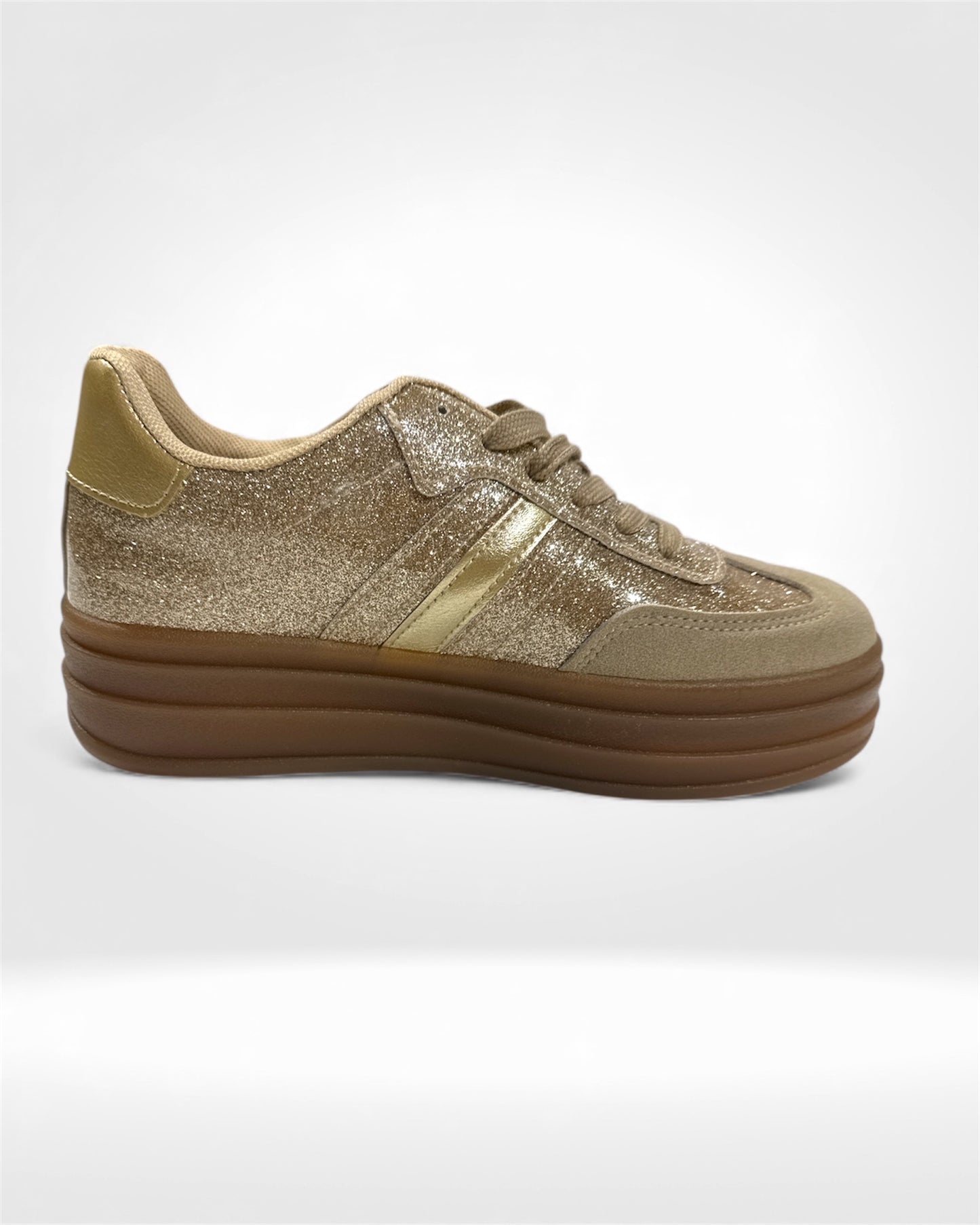 Golden Glow Platform Sneaker