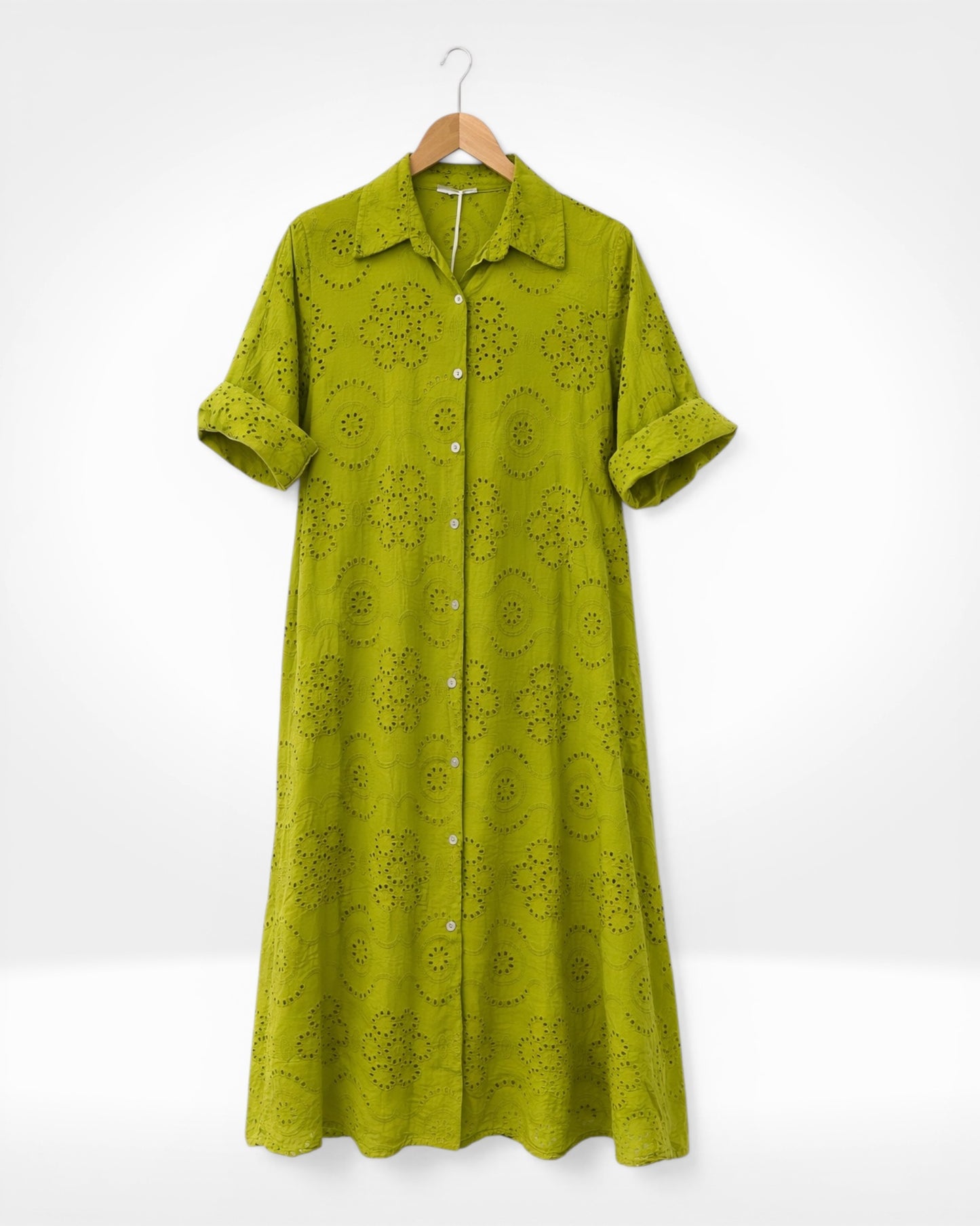 Hemdblusenkleid aus Broderie Anglaise