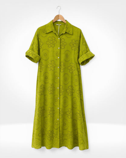 Hemdblusenkleid aus Broderie Anglaise