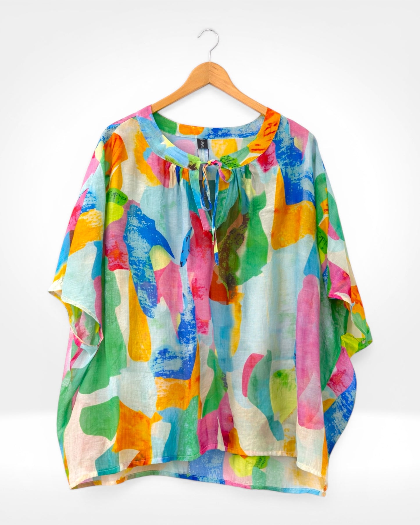 Pastel Abstract Blouse (Bella Blue)