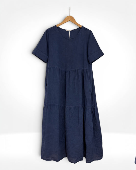 Luna Linen Tiered Maxi Dress
