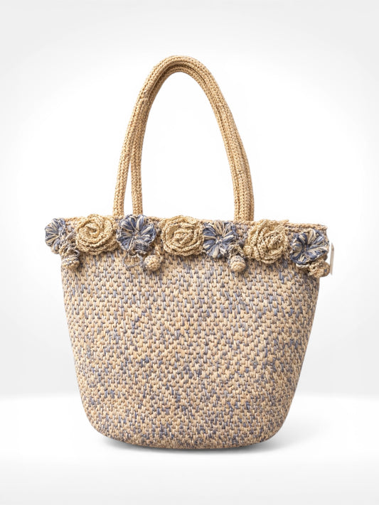 Rosette Woven Tote