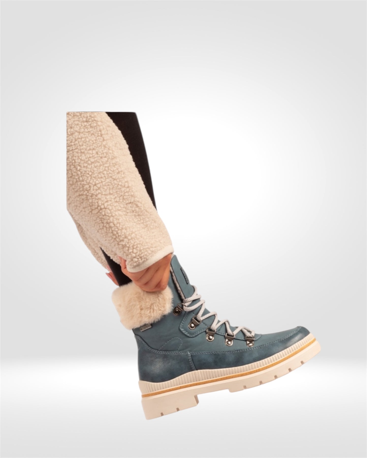 Evelyn Mid Blue Waterproof Boot