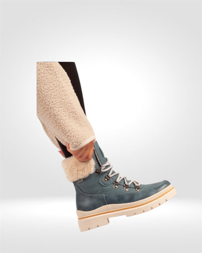 Evelyn Mid Blue Waterproof Boot
