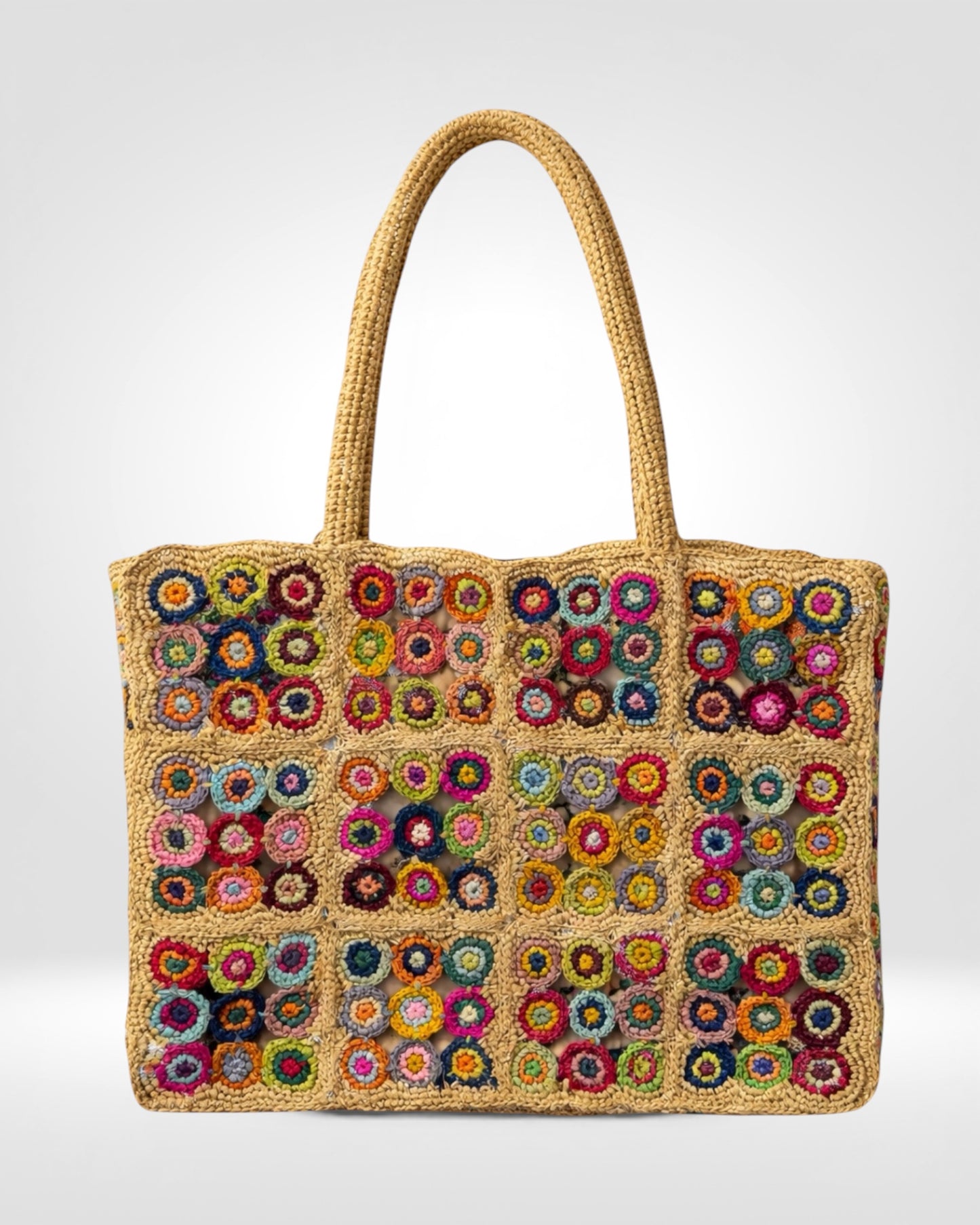 Patchwork Rosette Tote