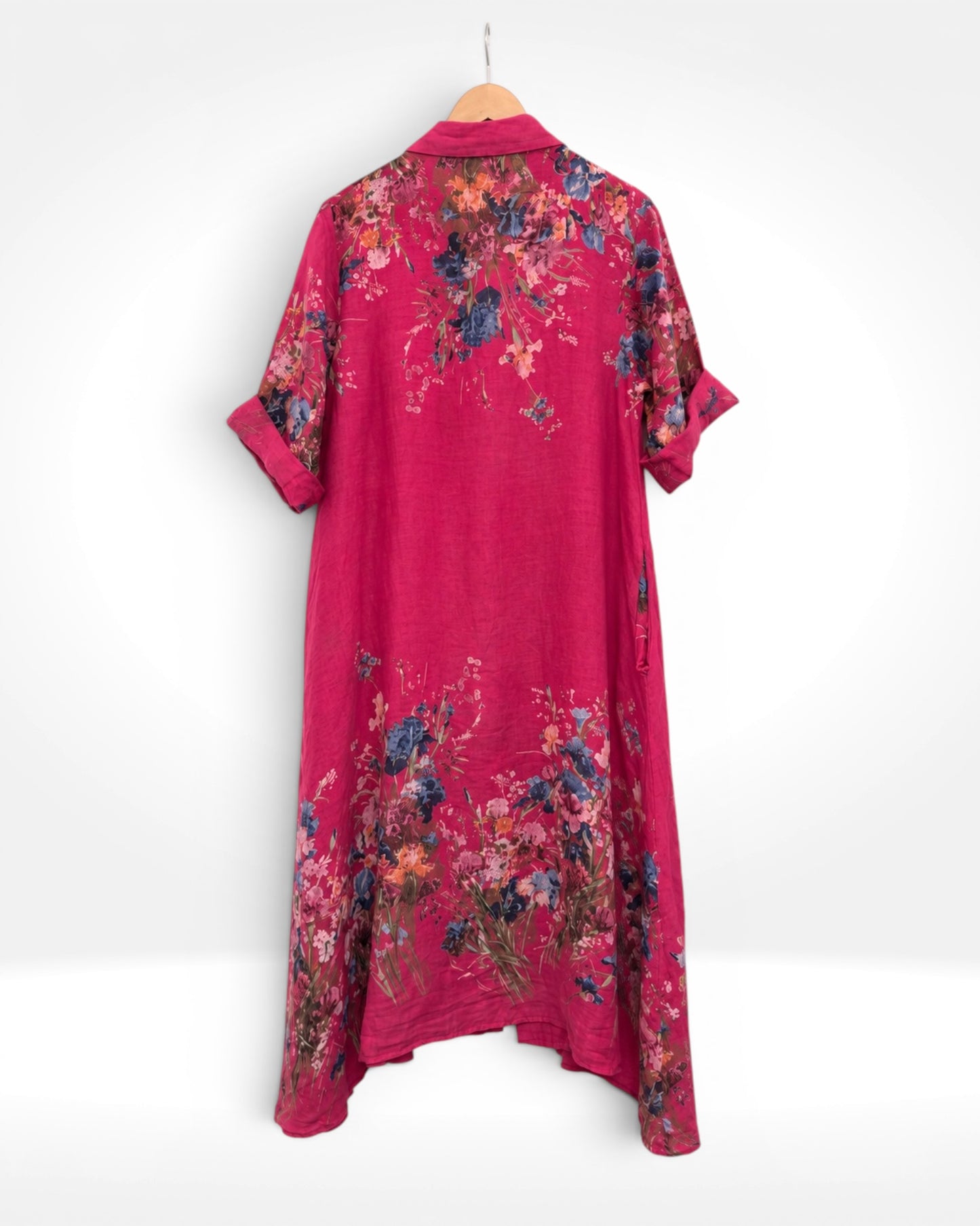 Wildflower Linen Shirt Dress