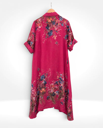 Wildflower Linen Shirt Dress