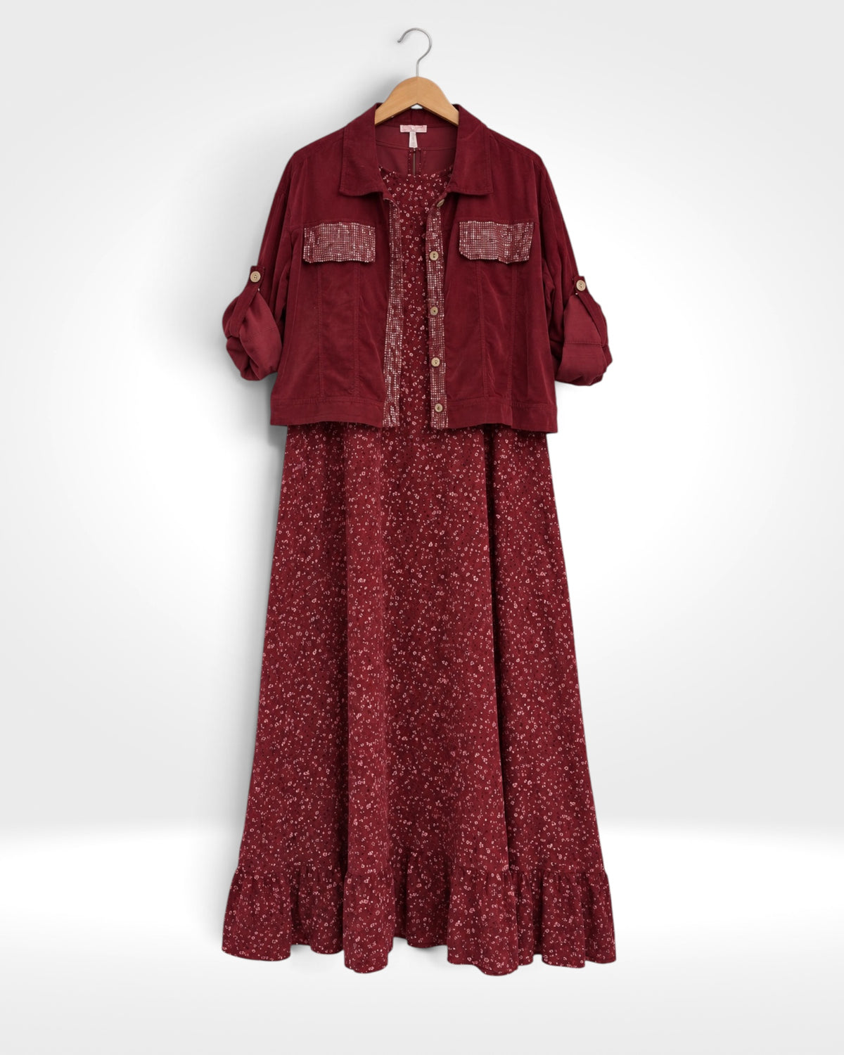 The Florence Cord Dress & Jacket Set